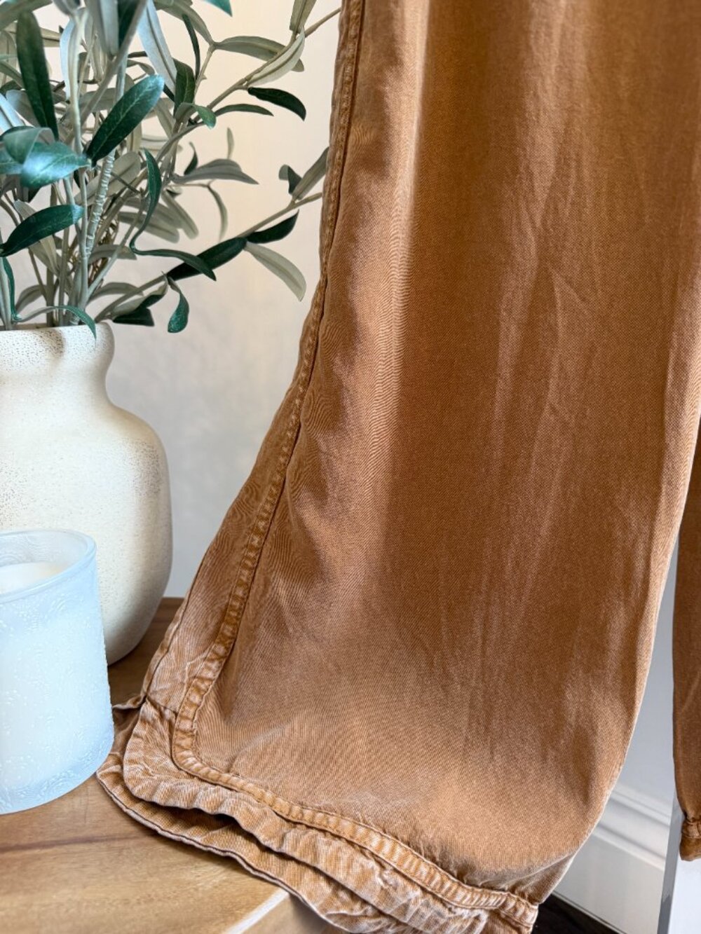 EASEL MINERAL WASHED TENCEL PANTS 100% TENCEL - Picture 3 of 6